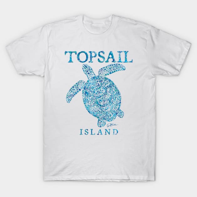 Topsail Island, NC, Sea Turtle T-Shirt by jcombs